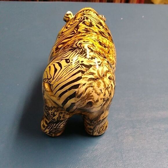Vintage LaVie Jungle Safari Hand painted Hidden Safari Animals Rhino - Picture 3 of 8